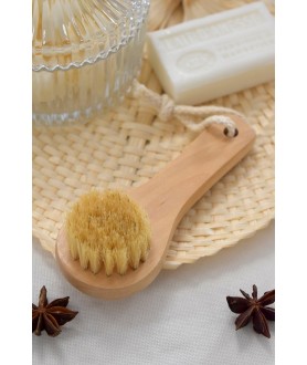 Brosse à visage en hêtre et...