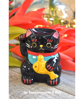 Brûle-parfum Lucky Cat noir