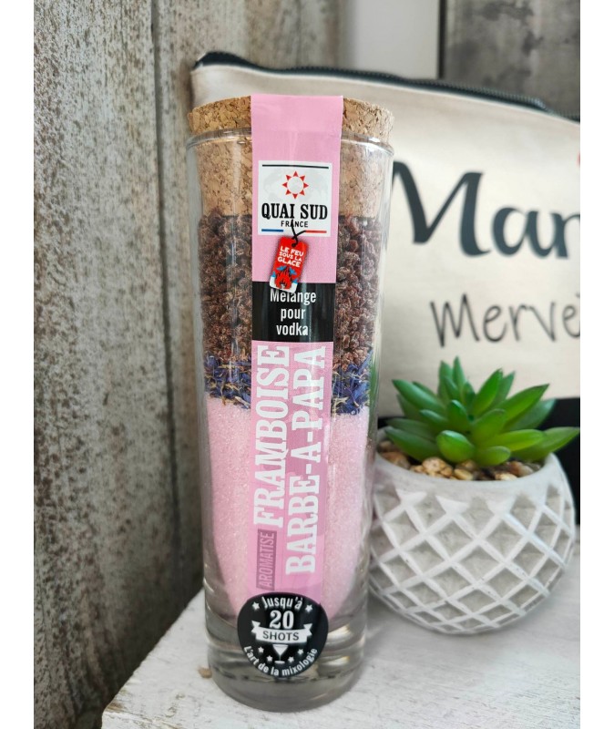 Melange pour cocktail vodka - Barbe à papa Framboise