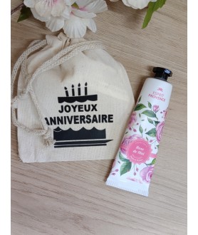 Pochon anniversaire + crème...