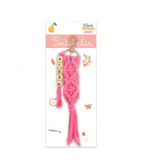 Porte clé macramé "ATSEM"