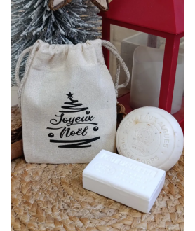 Pochon Joyeux Noël + savons...